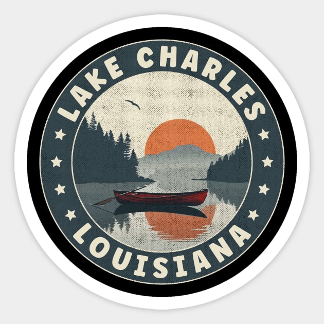 Lake Charles Louisiana Sunset Sticker by turtlestart